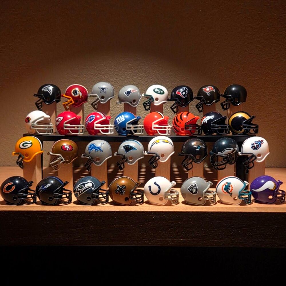 Riddell Tracker NFL 2018 Micro Gumball Helmets Full Set Collectible AFC NFC - Picture 3 of 6